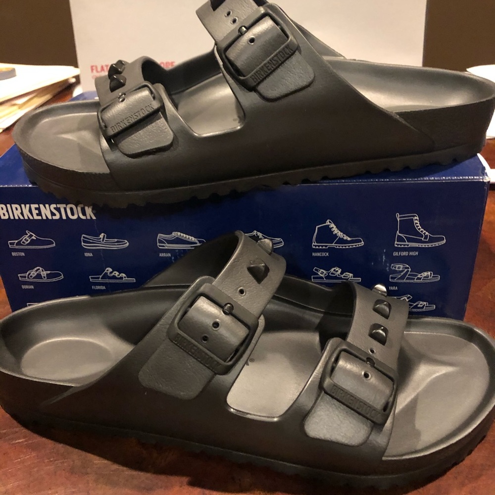 Birkenstock Arizona EVA Studded Anthracite 7n NWT